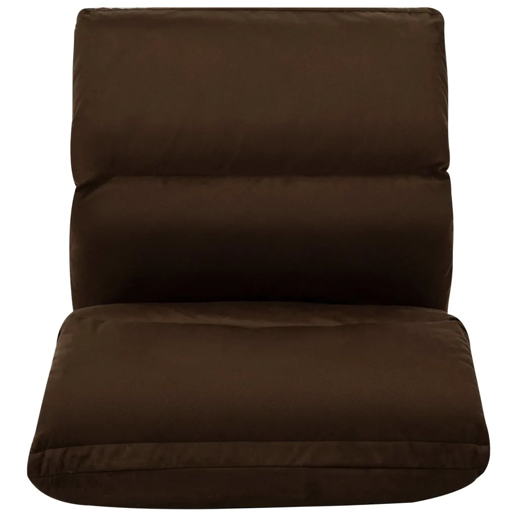 Sedia a Sdraio da Terra Pieghevole Marrone in Microfibra cod mxl 66244