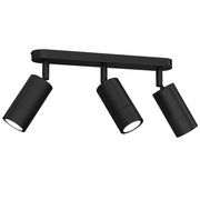 Plafoniera barra 3 spot orientabili nera GU10 8W Link Luminex