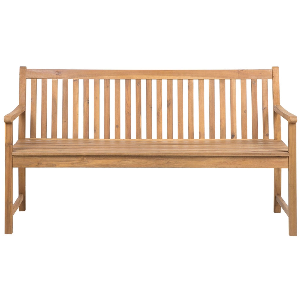Panca da giardino leggera in legno di acacia 160 cm a doghe design esterno patio in stile rustico