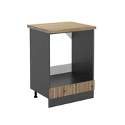 Mobile per forno da incasso R-Line Rovere artigianale/Antracite 60 cm, PL Rovere Vicco