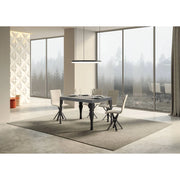 Tavolo allungabile 140/400x90 cm Paxon telaio Antracite - Cemento