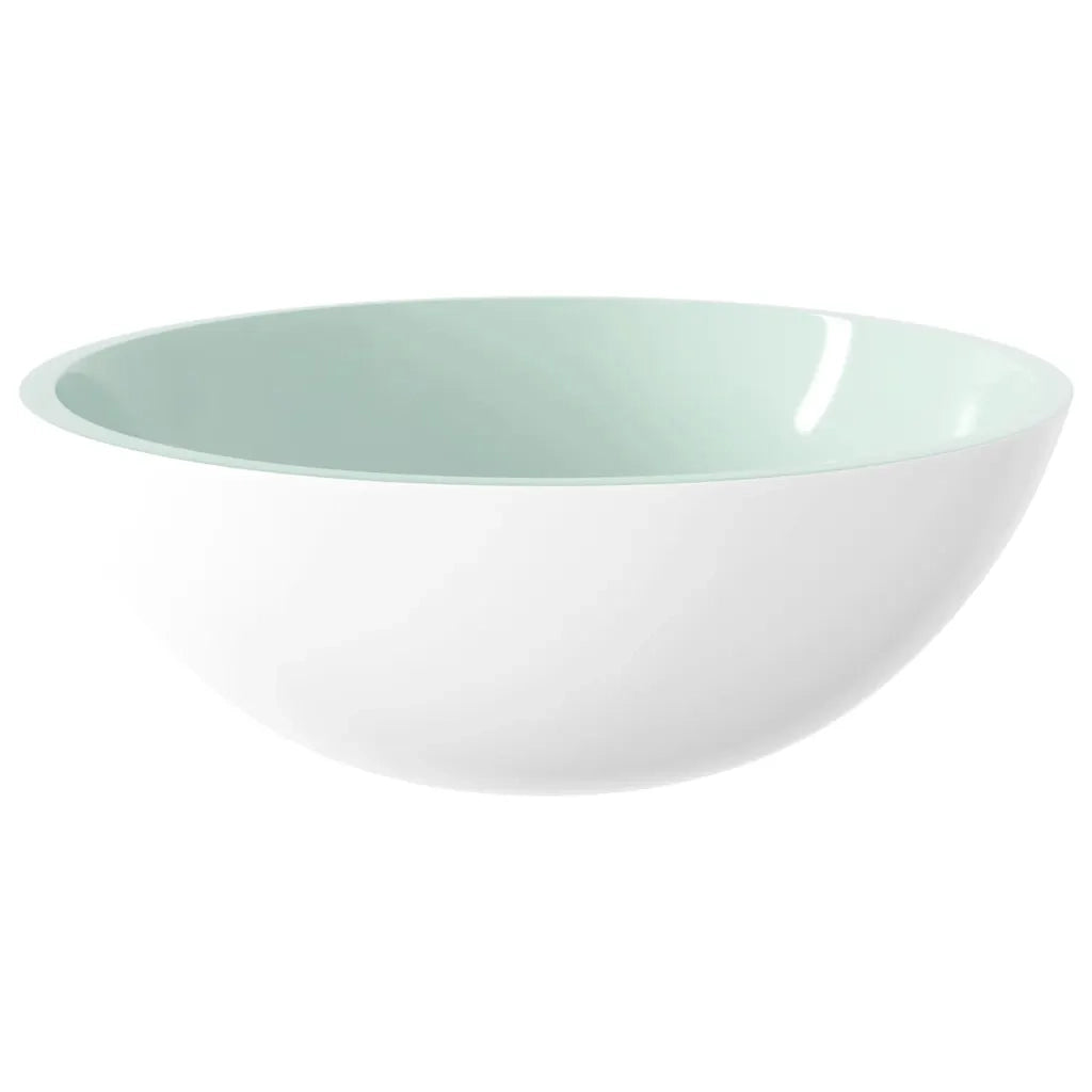 Lavandino in Vetro 50x37x14 cm Bianco 345255
