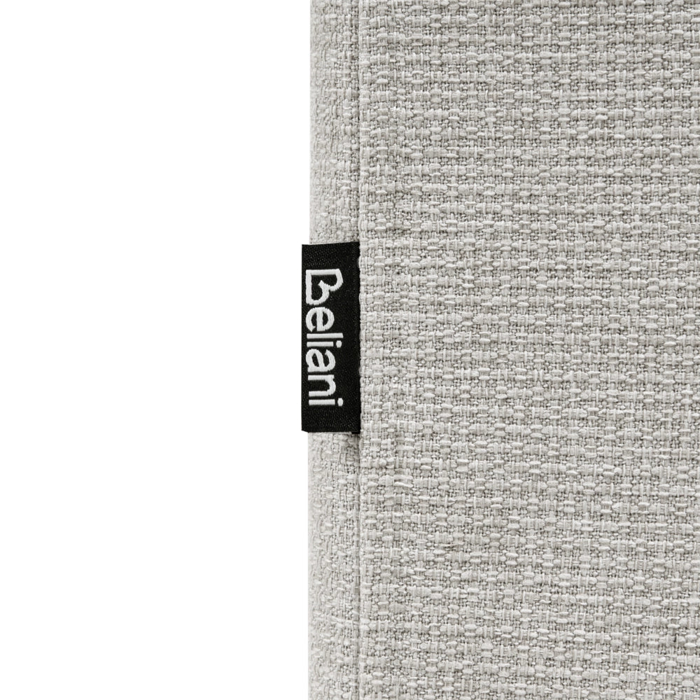 Letto matrimoniale con contenitore in tessuto beige chiaro 180 x 200 cm portaoggetti stile moderno