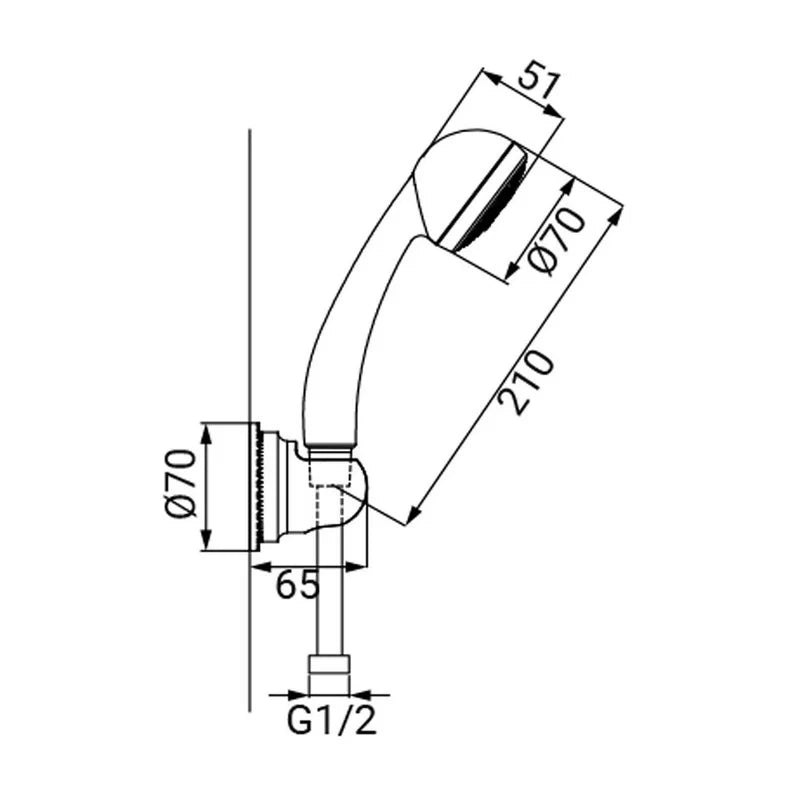 Duplex serie pratika a 3 getti, cromato