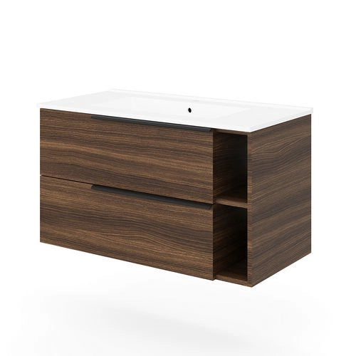 Base sospesa con cassetti cm 100 mod. LOFT - Noce Scuro