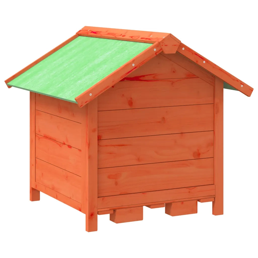 Cuccia per Cani Marrone 65x65x61,5 cm in Legno Massello di Pino 172273