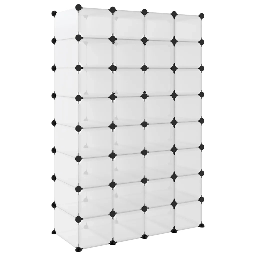 Scarpiera Trasparente-Scaffale per scarpe 93x36,5x140 cm in PP
