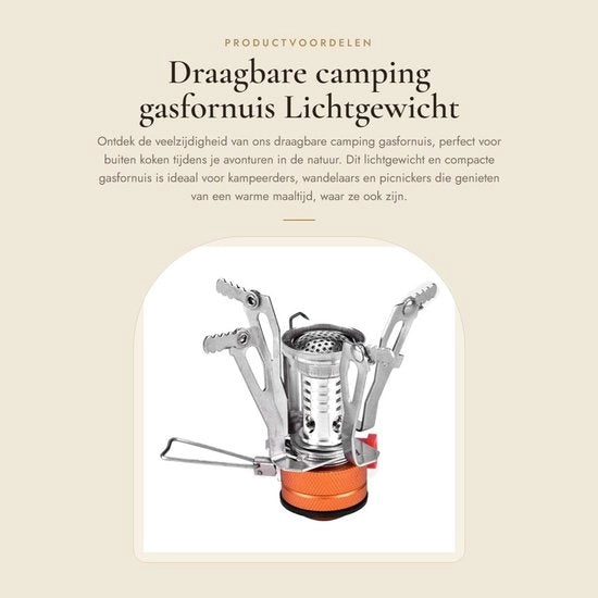 Fornello a gas portatile in alluminio - mini - leggero - per campeggio - cottura all'aperto - eccellente compatibilità - stufa a gas per campeggio