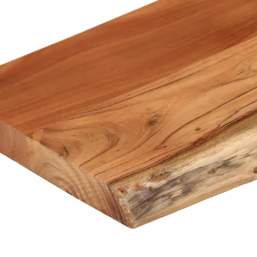 Mensola a Muro 70x30x3,8cm Rettangolare Legno Acacia Bordi Vivi 370285