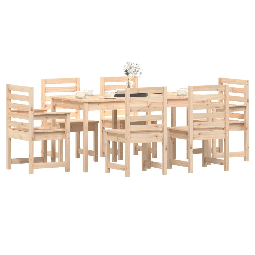 Set da Pranzo da Giardino 7 pz in Legno Massello di Pino 3154707