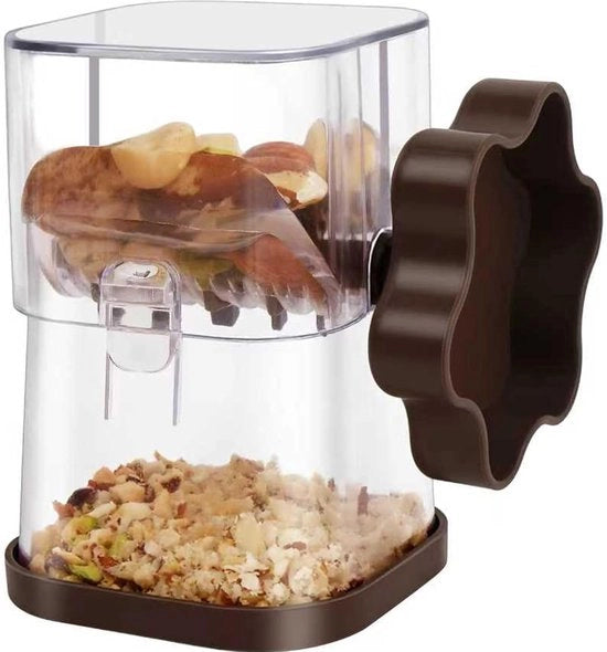 Notenhakker manuale - Moltiere di noci a manovella a mano - Per frantumare noci di walnuts noci di pecan mandorle noci e semi - 1 pezzo (marrone)