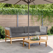 vidaXL Divani Angolari Pallet Giardino 2pz con Cuscini Massello Acacia