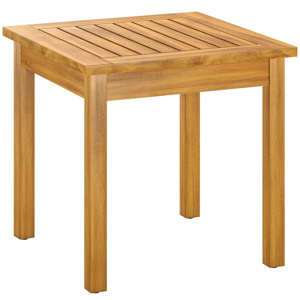 Comodino da giardino impermeabile 48 x 48 cm con piedi regolabili a listella quadrato