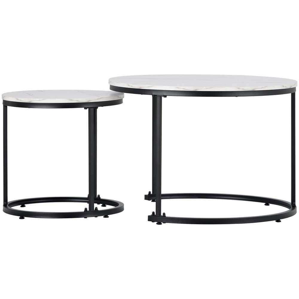 Tavolino da Caff¨¨ Rotondo Set 2 Pezzi Soggiorno ¨C Xylo ¨C Design Moderno