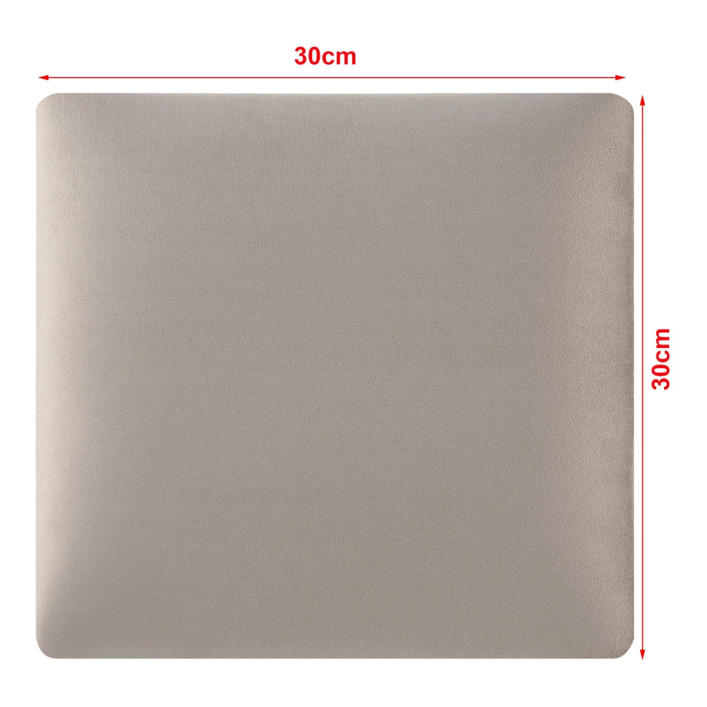 Set di 4 cuscini da parete in velluto 30 x 30 cm grigio chiaro 03_0010646
