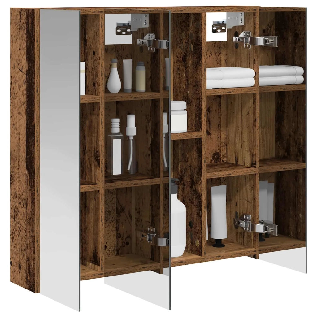 Mobiletto per specchio da bagno Legno vecchio 70 x 14,5 x 70 cm 889093