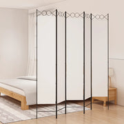 Divisorio a 5 Pannelli Bianco 200x220 cm Tessutocod mxl 70599