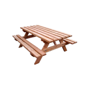Tavolo da giardino in legno Douglas 190x162 cm – panca integrata 6 posti – spessore 45 mm – SJ-TFD7(TFD) Foresta