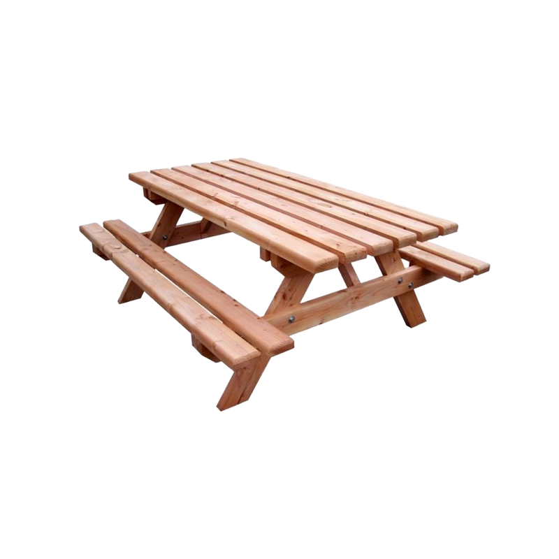 Tavolo da giardino in legno Douglas 190x162 cm – panca integrata 6 posti – spessore 45 mm – SJ-TFD7(TFD) Foresta