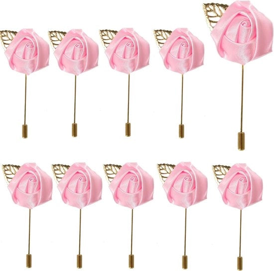 Decine di fiori manufatti per spille revers da portare per il fidanzato, ideale per la cerimonia di nozze, il matrimonio e il party di compleanno