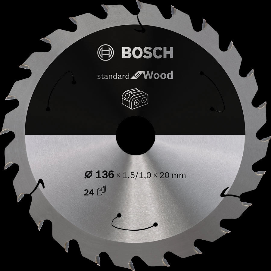 LAMA PER SEGA CIRCOLARE BOSCH D.136mm 24 DENTI TAGLIO LEGNO - 2608837668