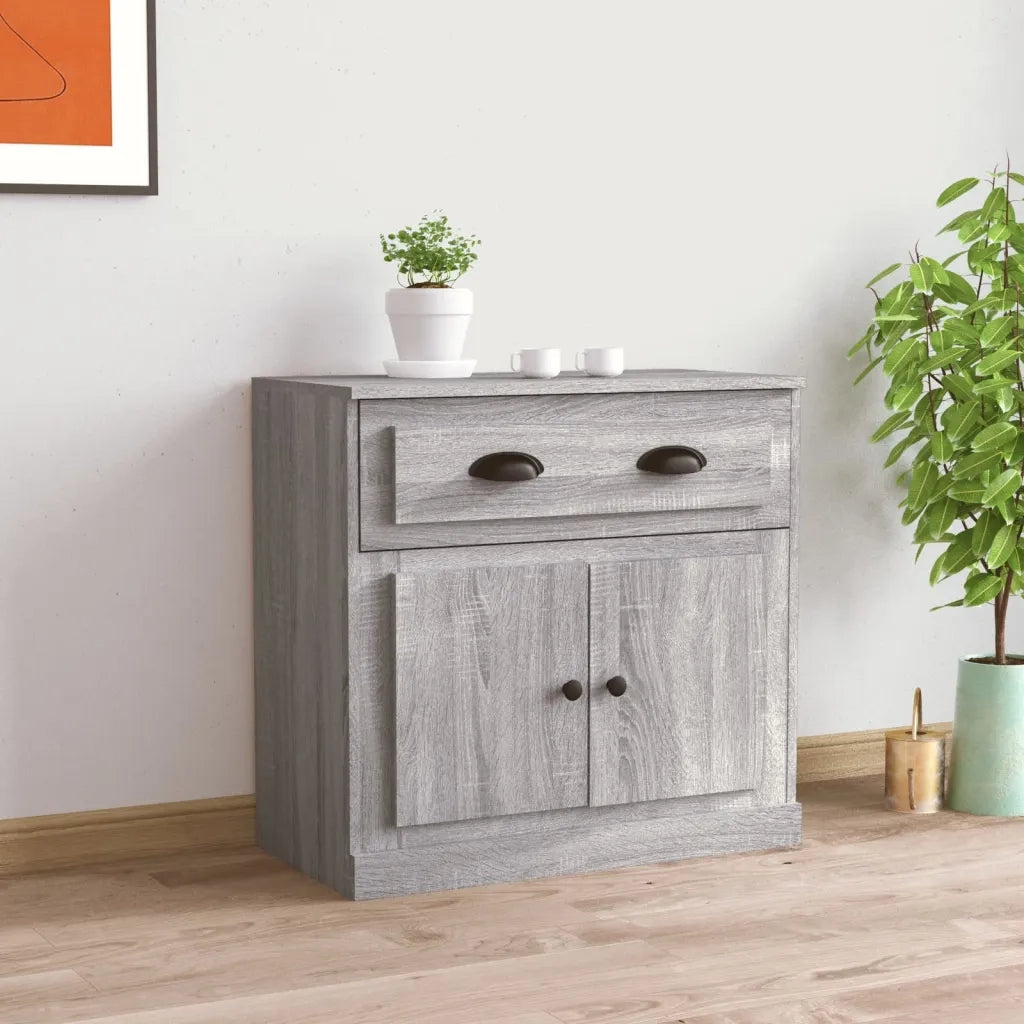 Credenza-Buffet-Armadio da cucina Grigio Sonoma 70x35,5x67,5 cm in Legno Multistrato 759038