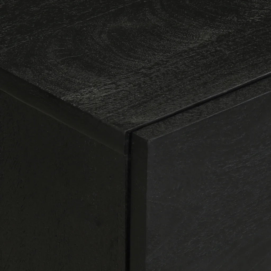 vidaXL Comodino Nero 50x33x62 cm in Legno Multistrato