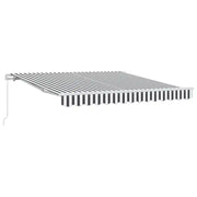 Tenda da Sole | Tenda parasole Retrattile Manuale Antracite e Bianco 300x250 cm