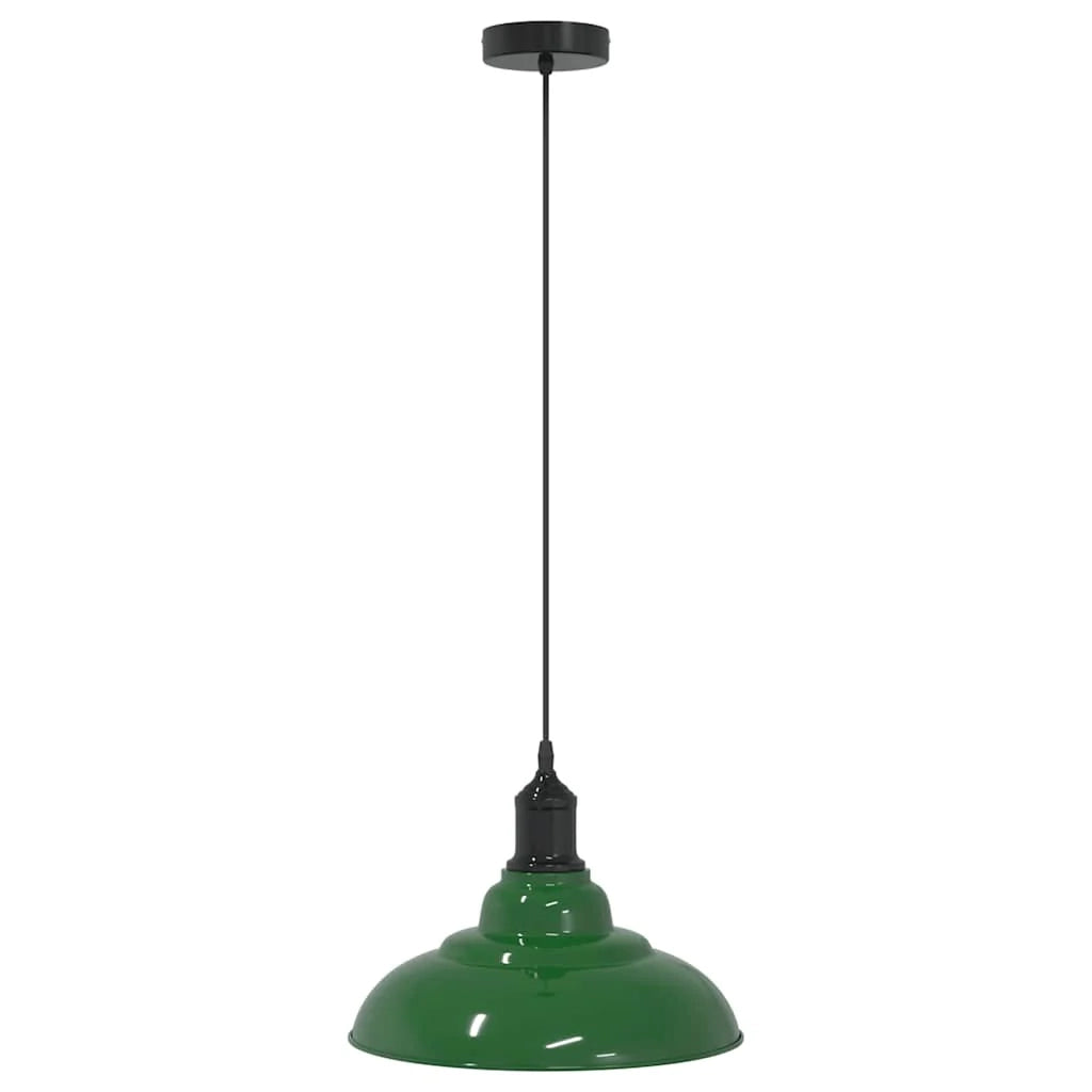 Lampada a sospensione vintage regolabile 31 x 13 cm metallo verde lucido 02_0058004