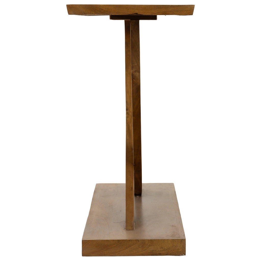 Mobile da ingresso in legno marrone fatto a mano, 120x35x74h cm