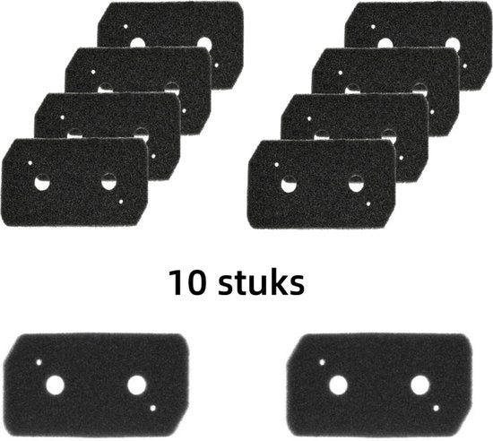 10 x Asciugacapelli - asciugacapelli - Adatto per asciugacapelli Bosch Siemens-Spugna filtro - Riciclabile（ 228x128x20mm）