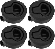 Blocco di spruzzo acqua 4 pezzi - Chiusura a scatto compatto - Plastica - 61 mm - Per portellone/armadio a specchio - Nero