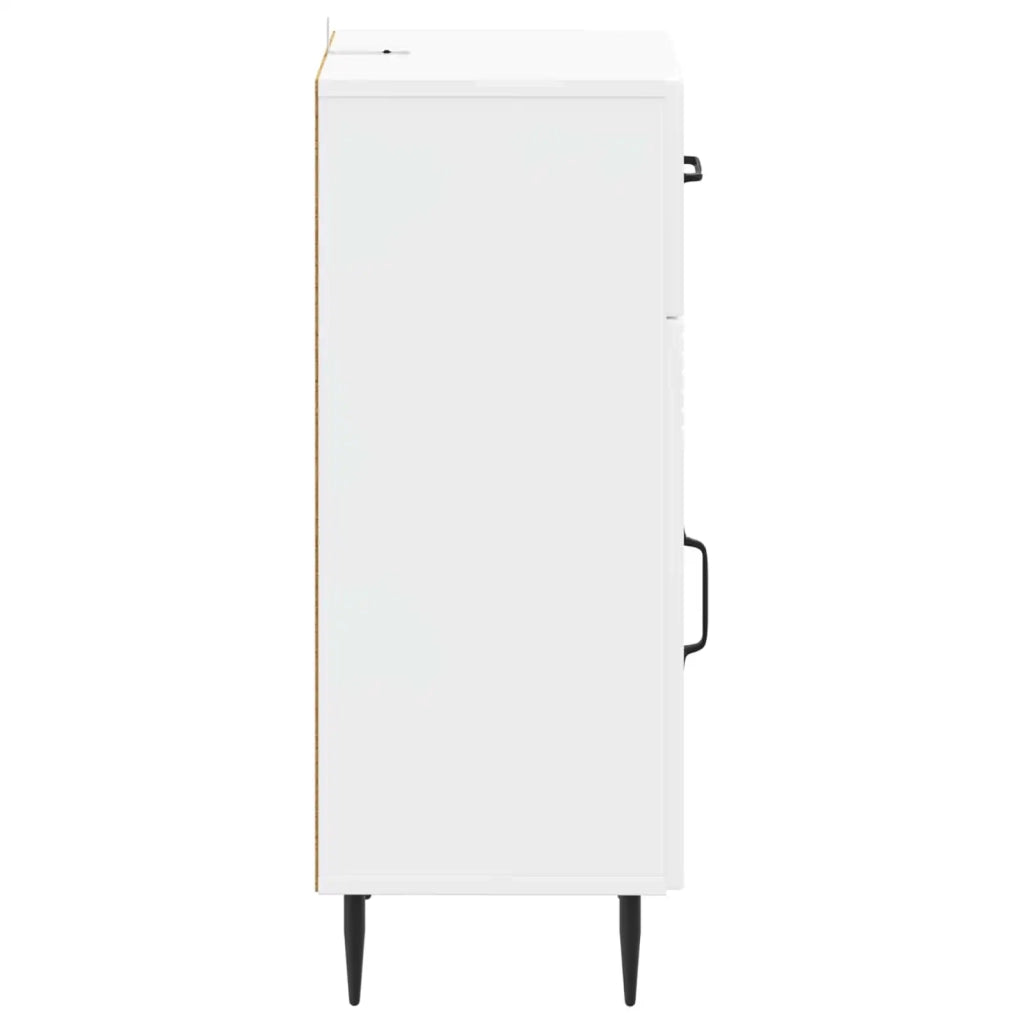 Mobiletto da Bagno HAARLEM Bianco Lucido 30 x 31 x 80 cm 896829