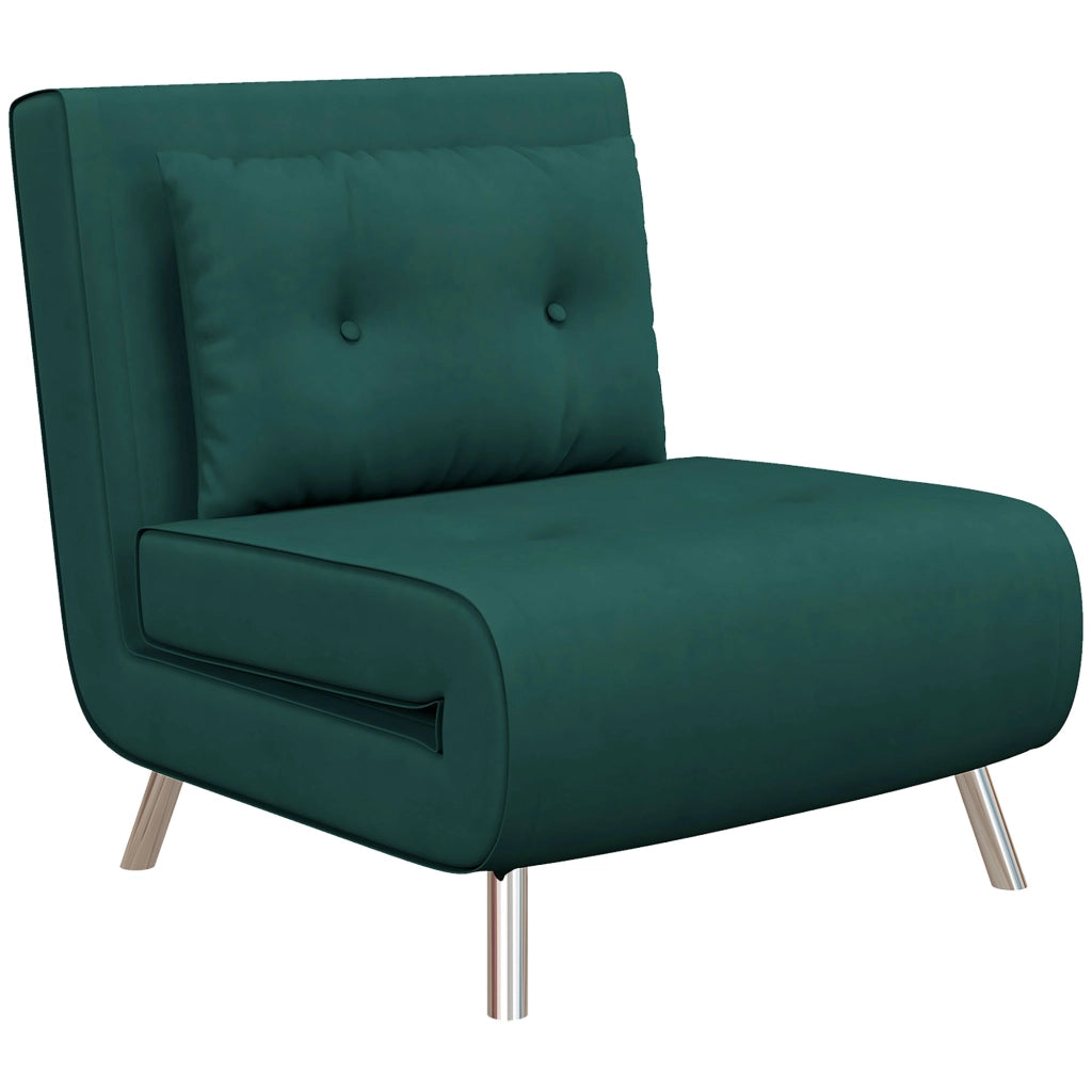 POLTRONA LETTO 77x88x83 cm Verde Scuro in poliestere