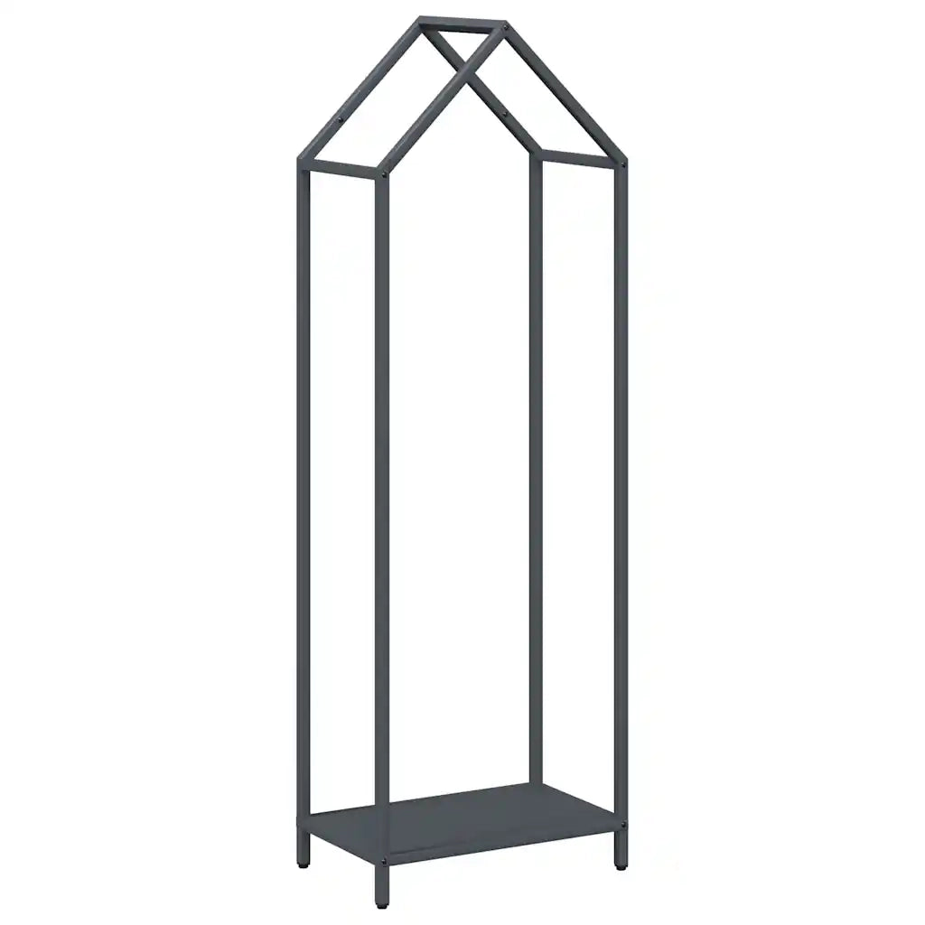 Rastrelliera per Legna da Ardere Antracite 40x25x120 cm 864301