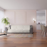 Copridivano con Copri Braccioli Seduta 60 cm in Poliestere Beige