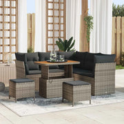 Set Divano da Giardino con cuscino 8 pcs Grigio 3363438