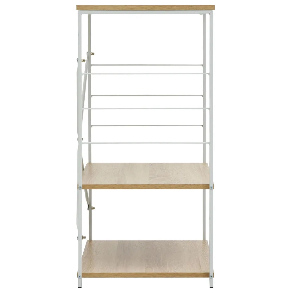 Mobile Microonde Bianco Rovere 60x39,6x79,5cm Legno Multistrato 288237