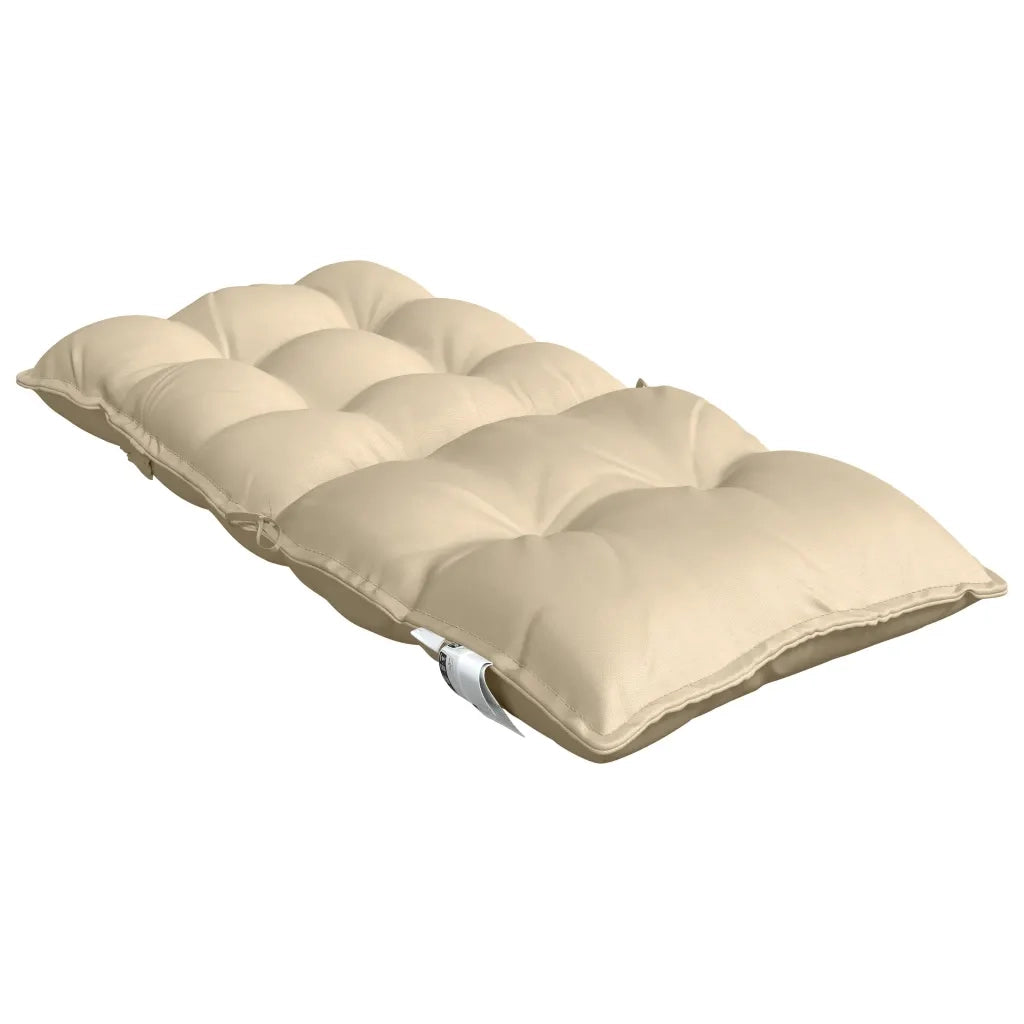 Cuscini per Sedia Schienale Basso 4 pz Beige in Tessuto Oxford 377681
