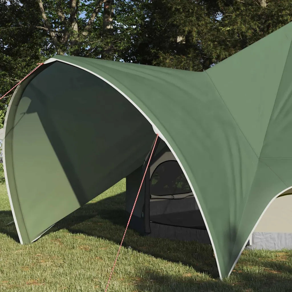 Tenda Teepee per 3 Persone Verde e Grigio 312 x 312 x 197 cm