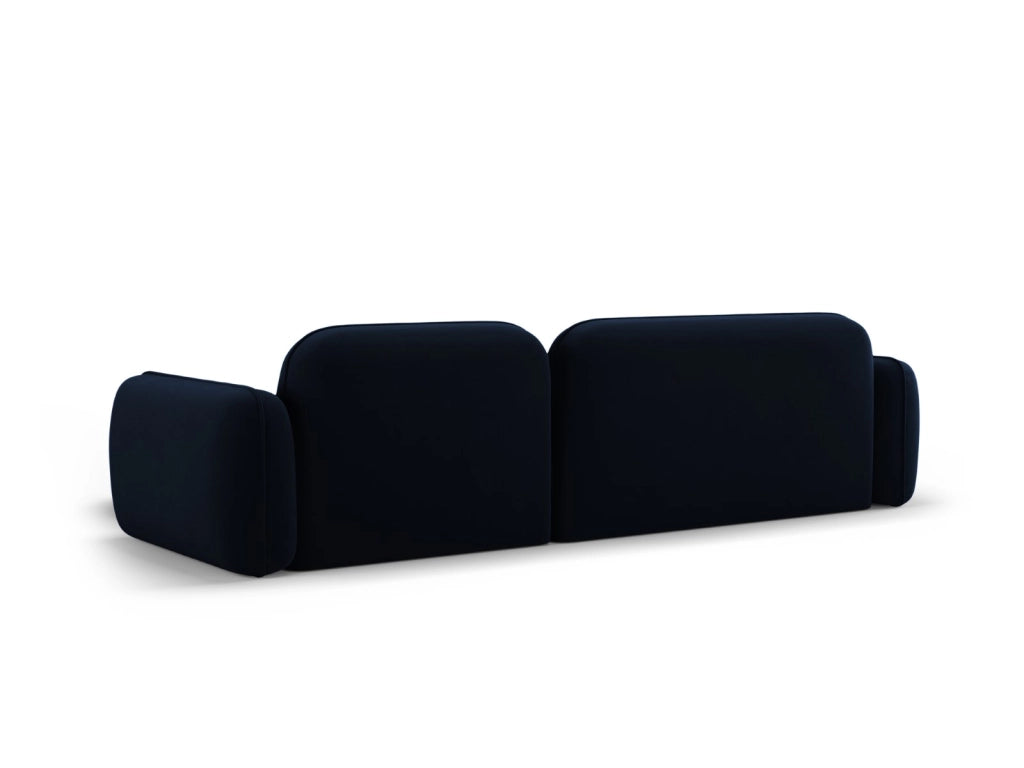 Cosmopolitan Design - Divano angolare modulare destro "Sydney" 4 posti in velluto blu reale 