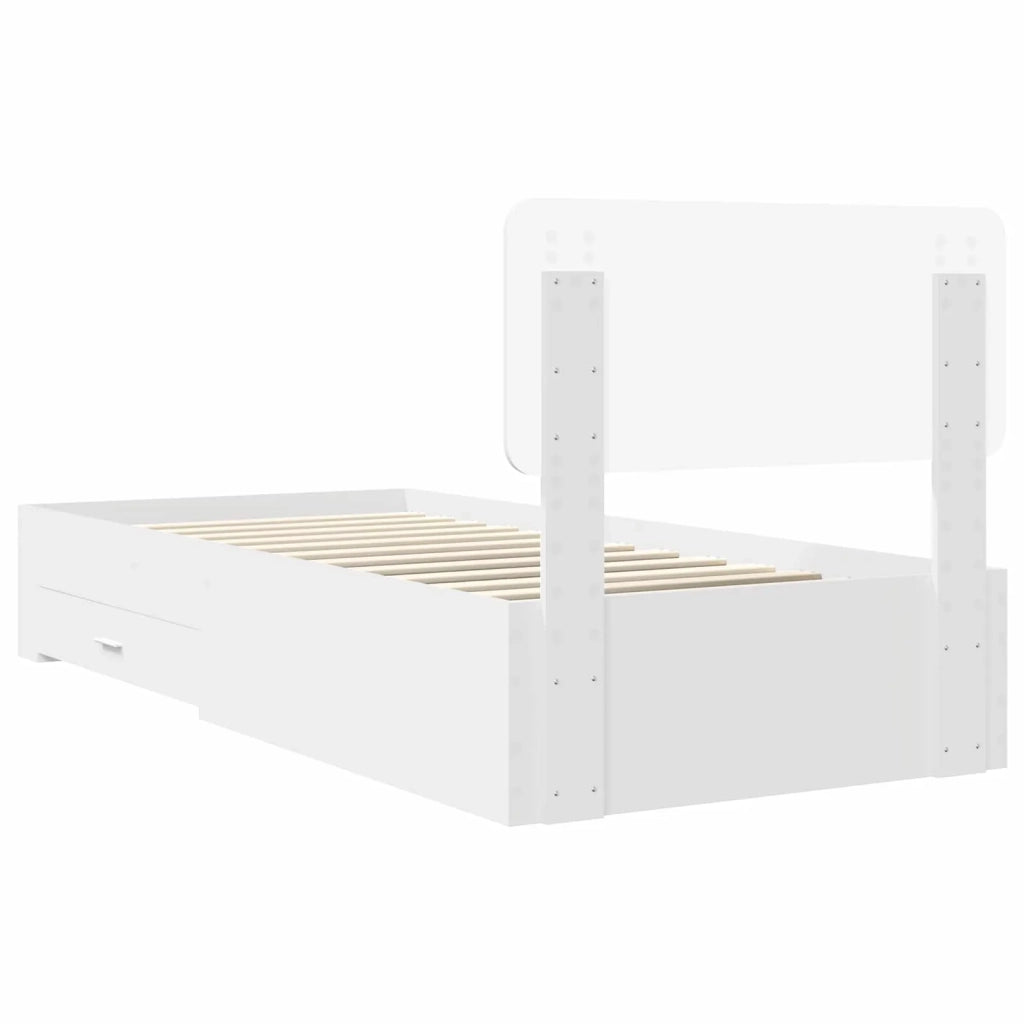 Struttura del letto Bianco 90 x 190 cm Legno multistrato
