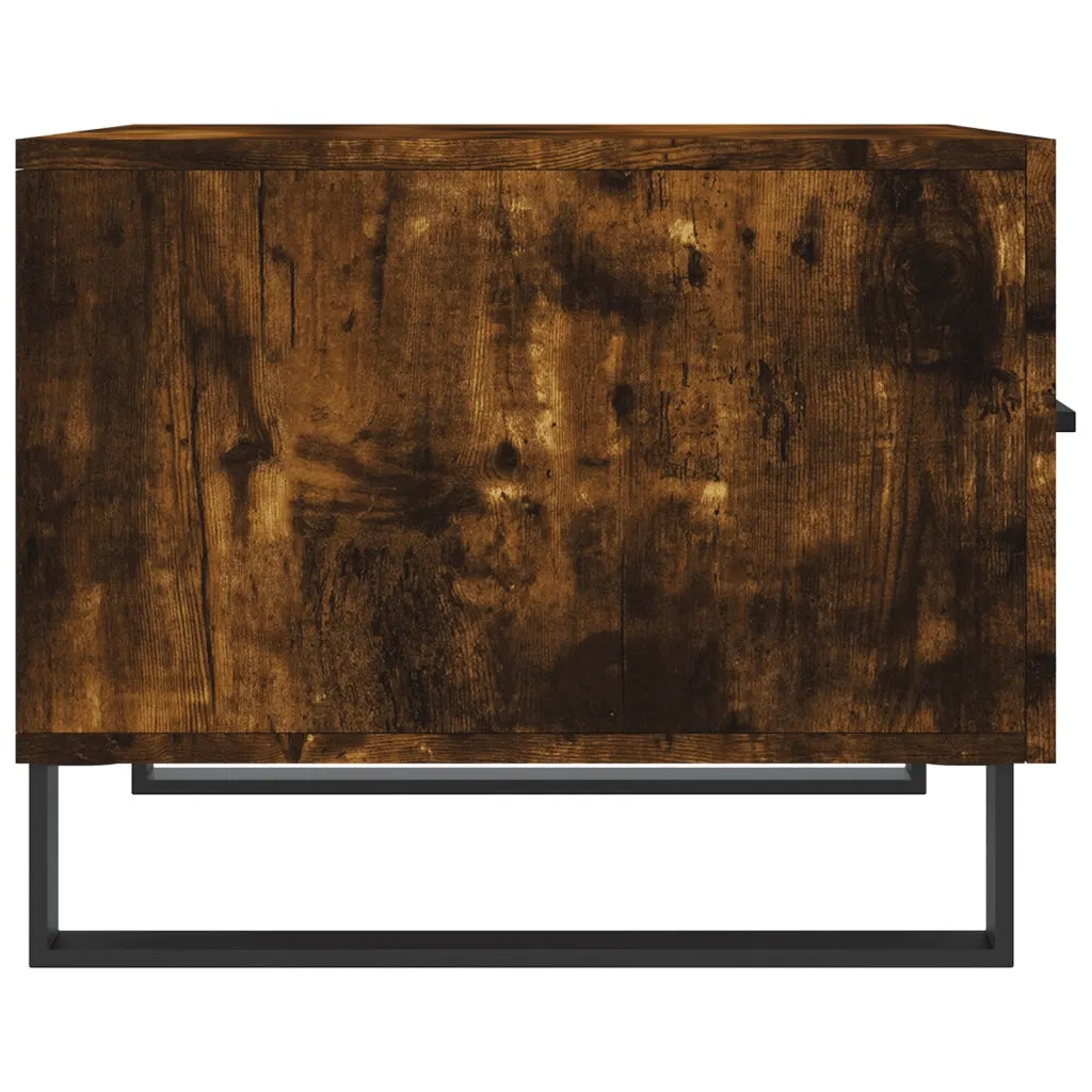 Tavolini Salotto 2 pz Rovere Fumo 50x50x40cm Legno Multistrato