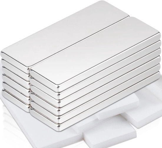 Magnetici forti, 30x10x2 mm, 12 pezzi magnetici neodimio forti, magnetici per lavagne magnetiche, forti magneti rettangolari per armadi cucina, lavagna magnetica lavagna magnetica con retroadesivo
