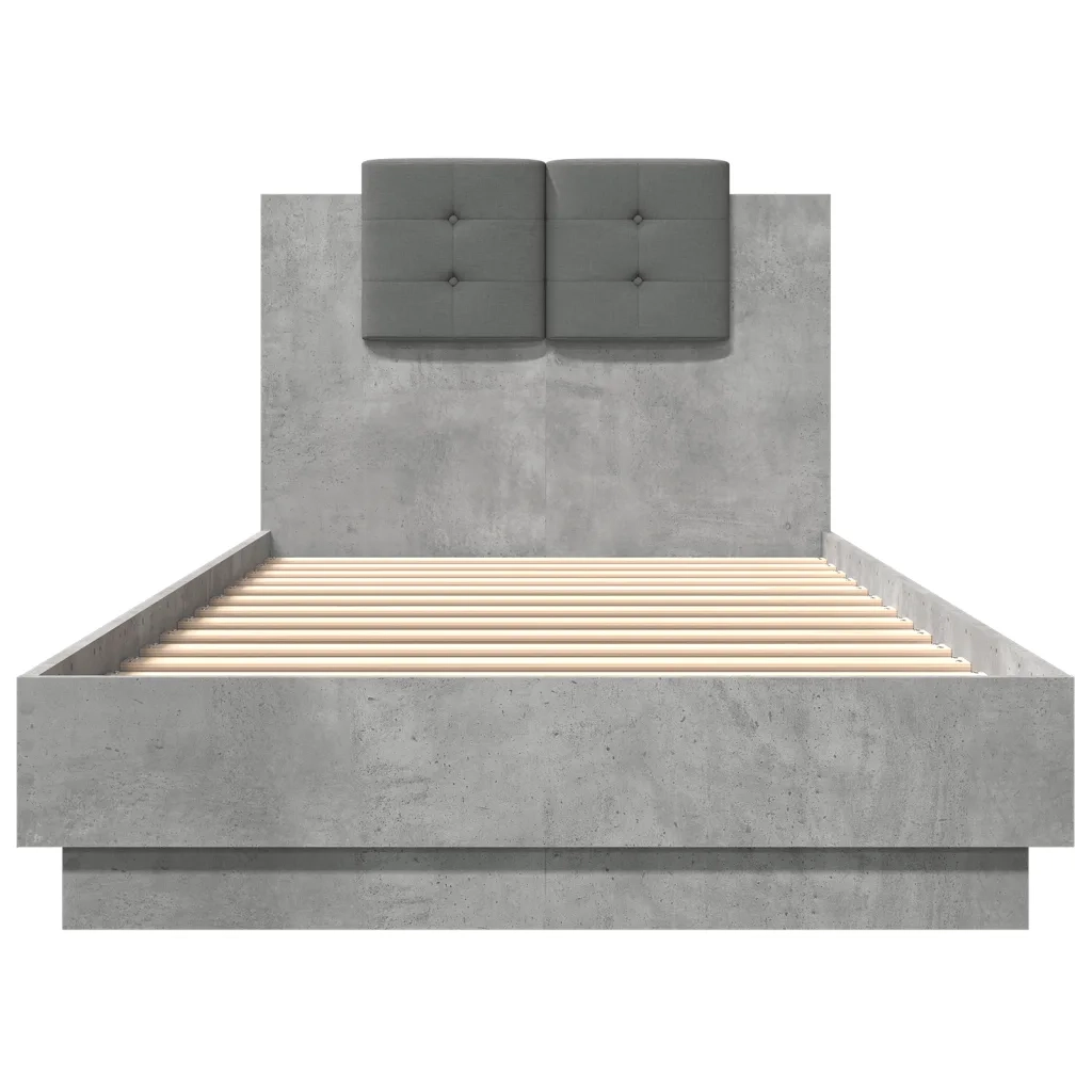 Giroletto Testiera Grigio Cemento 100x200 cm Legno Multistrato 3209936
