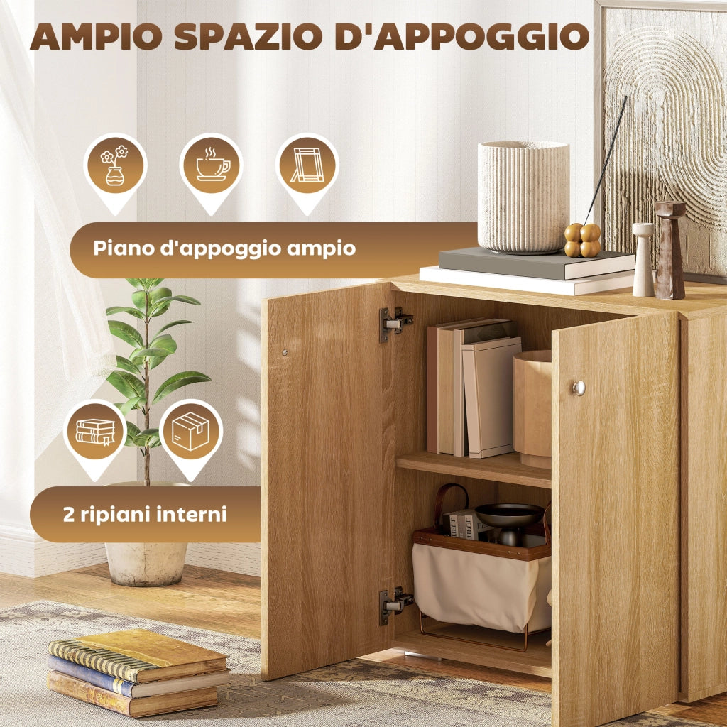Armadio Battente 2 Ante ¨C zephmum ¨C Legno Bianco 70x39x70cm