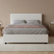 April, Letto Piazza e Mezza Contenitore Made in Italy, Bianco