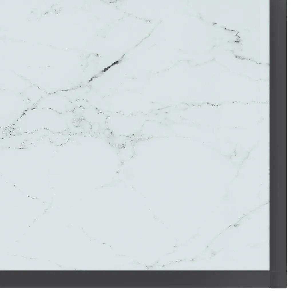 Tavolo Consolle Bianco 180x35x75,5 cm in Vetro Temperato cod mxl 25236