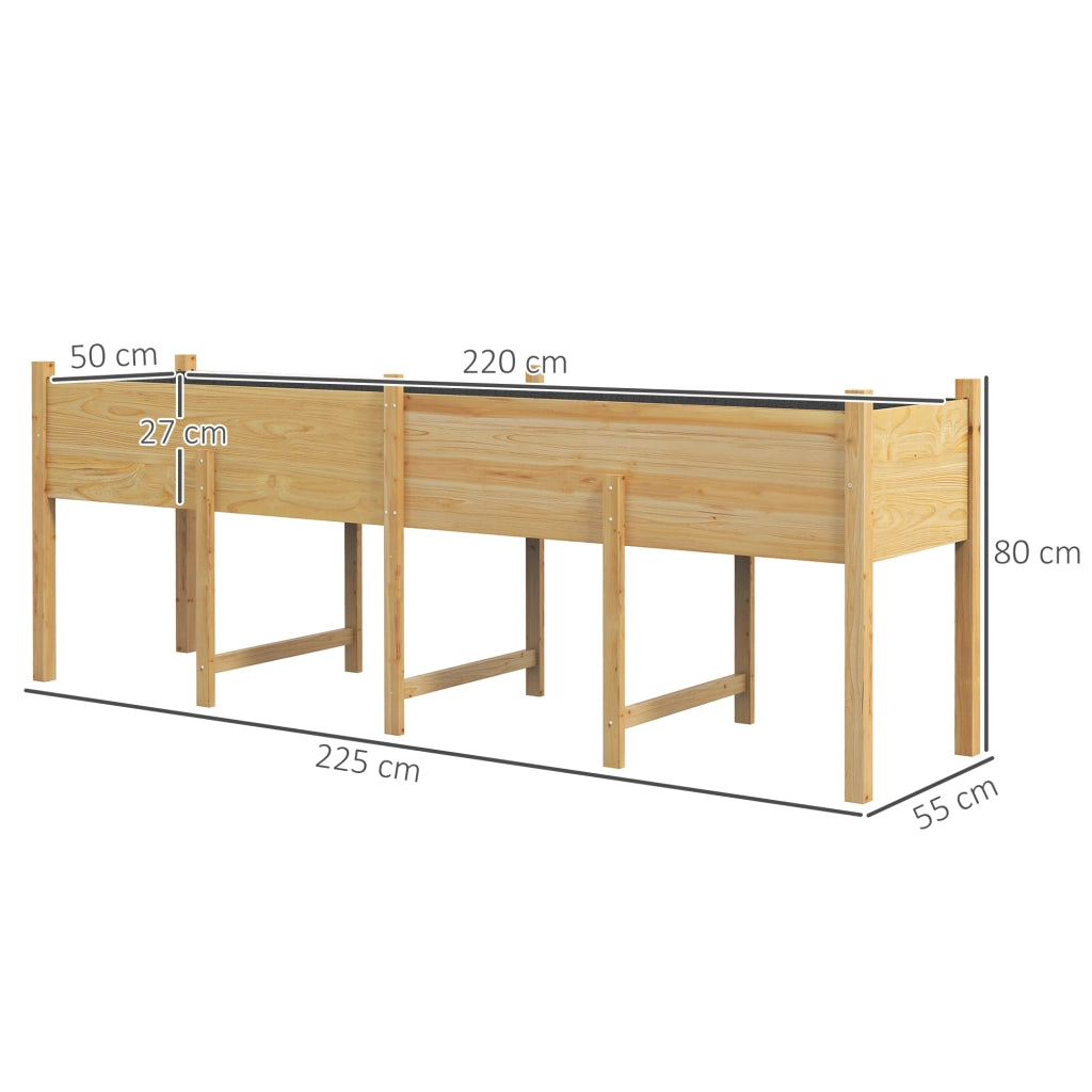Fioriera da Giardino Rialzata ¨C zephmum ¨C Legno di Abete Pre-oliato