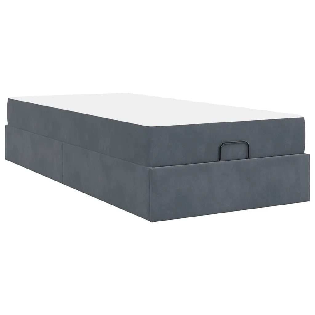 vidaXL Struttura del letto Grigio scuro 100 x 200 cm Velluto